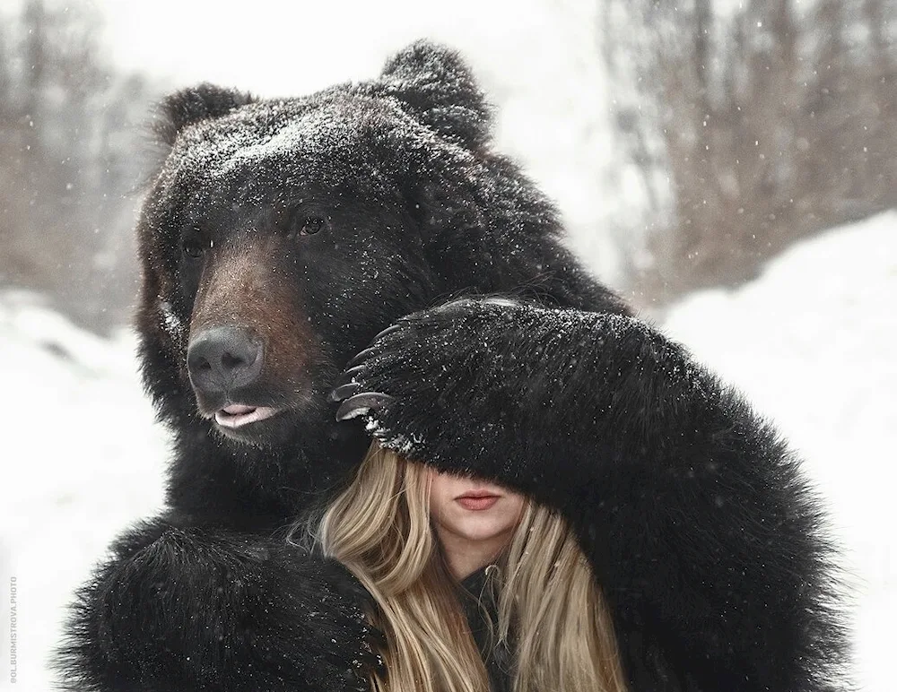 Girl and bear