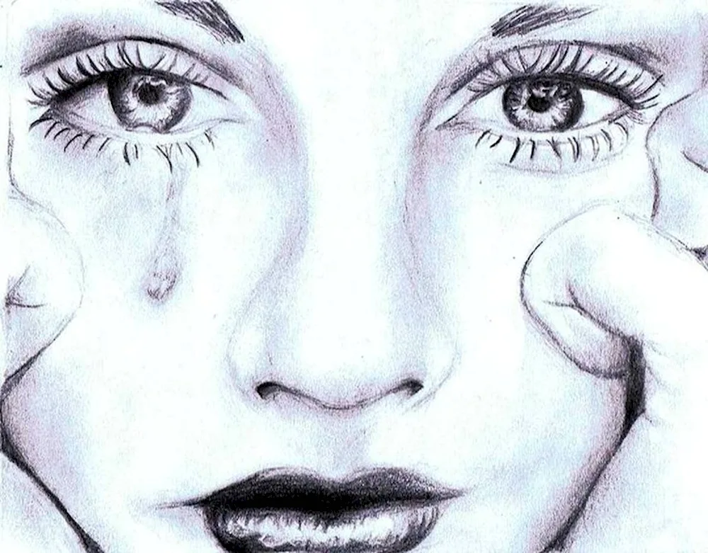 Girl profile drawing