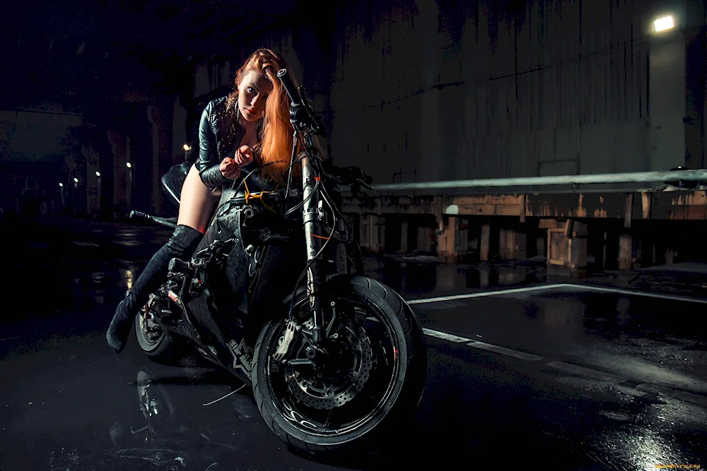 Girl with Ducati Panigale