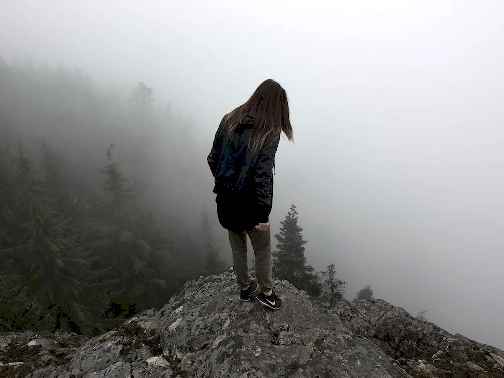 Girl on the cliff