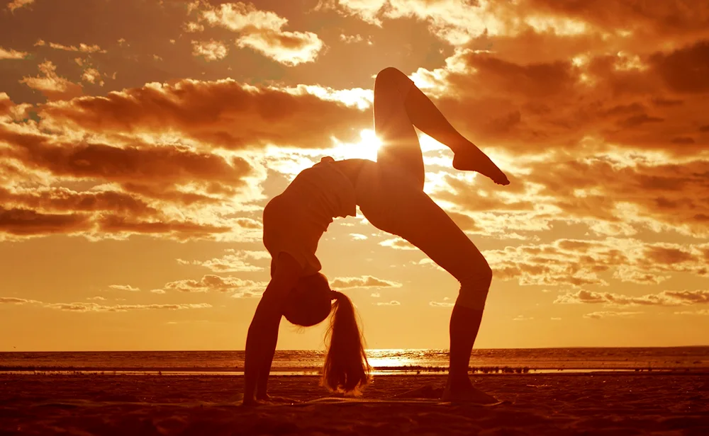 Girl at sunset