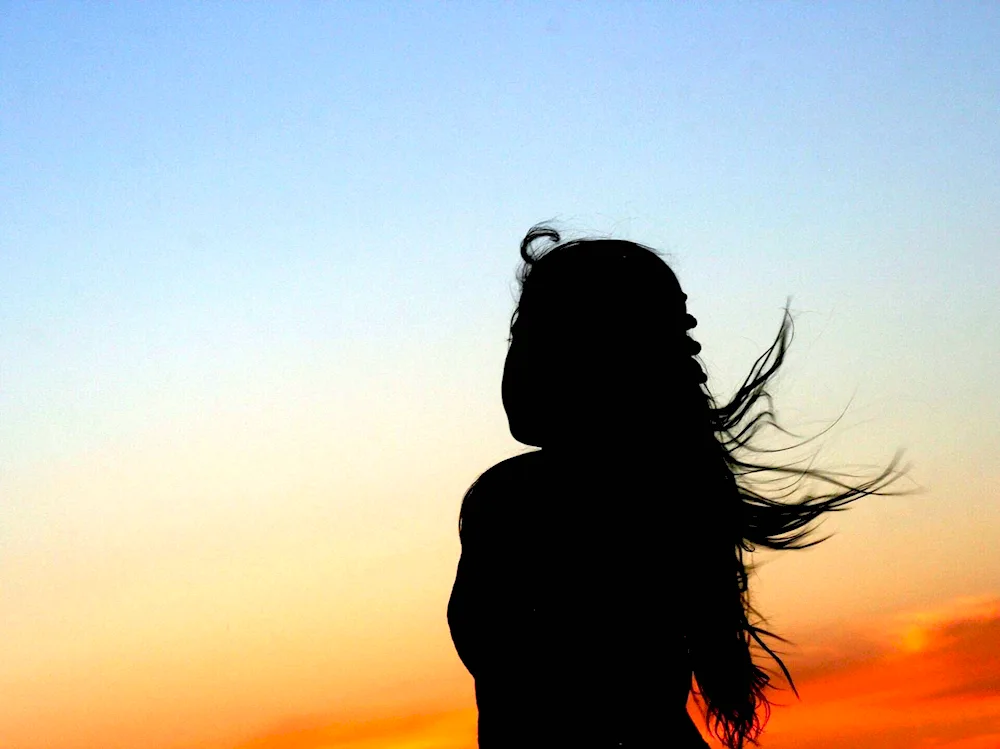 Girl at sunset