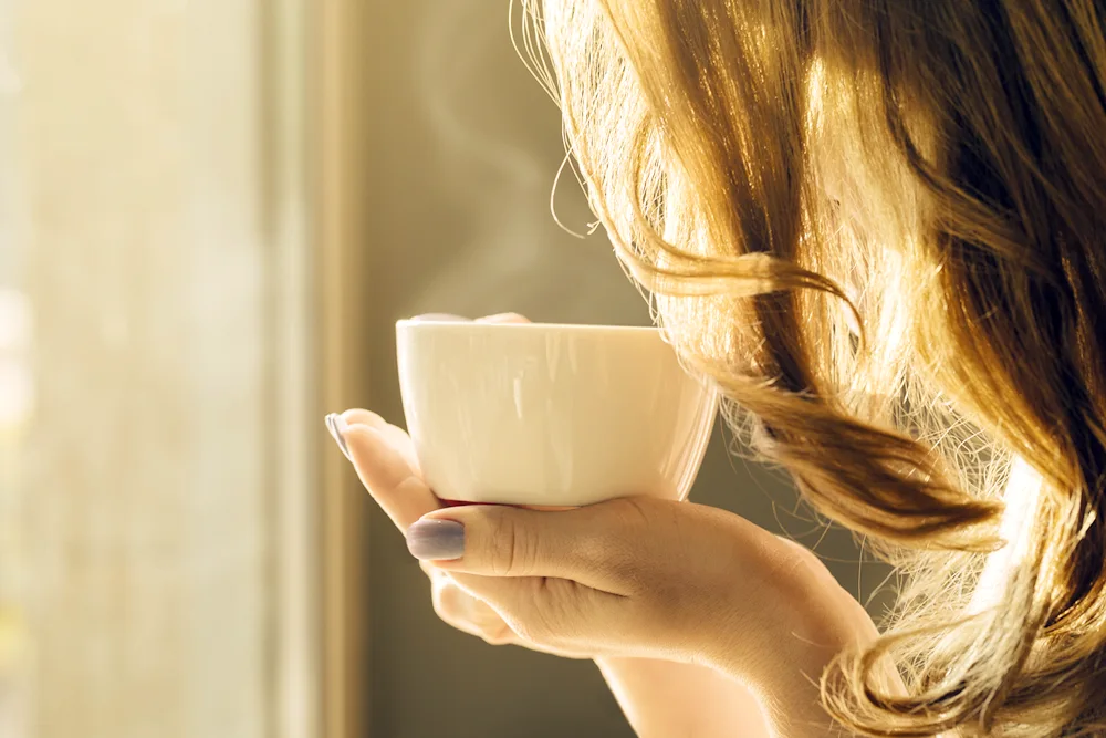 Girl drinking coffee