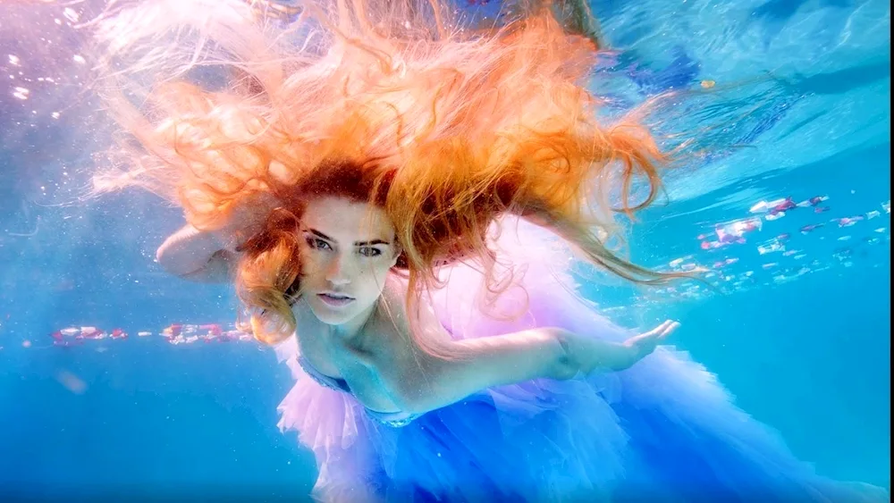 Girl underwater