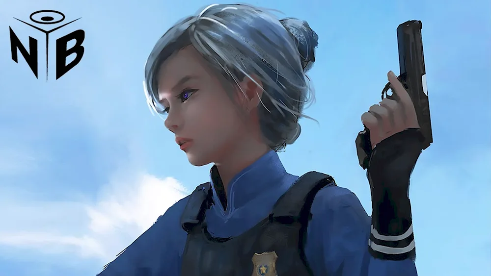 Girl in military uniform