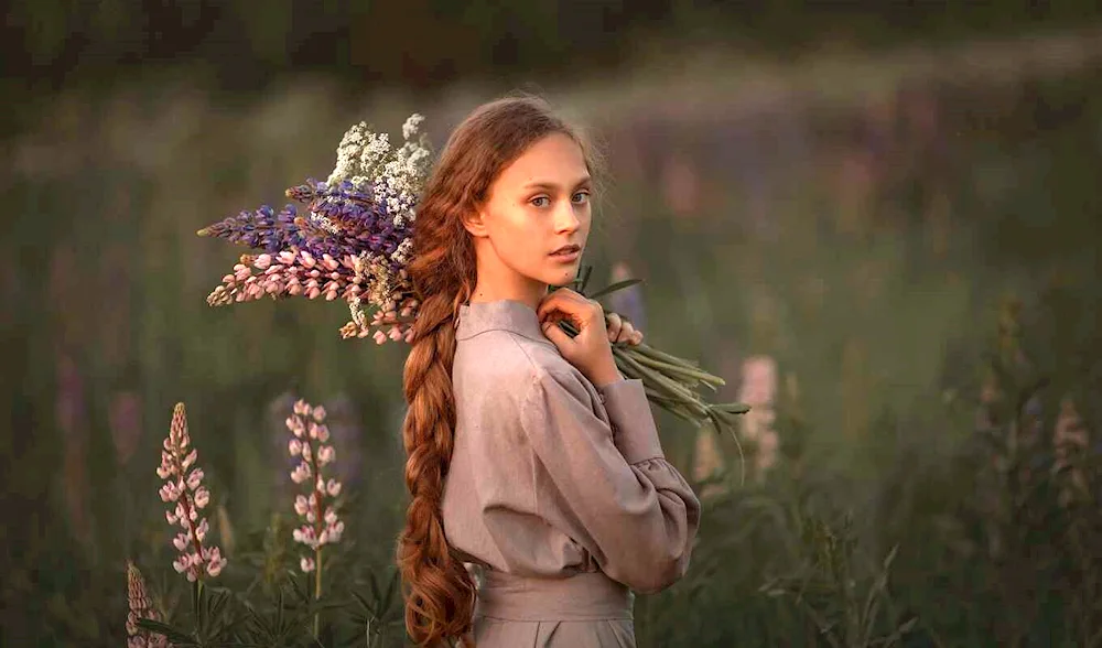 Girl with braids