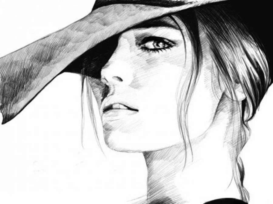 Cool girl drawings