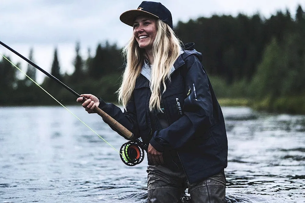 Girl with a fishing rod
