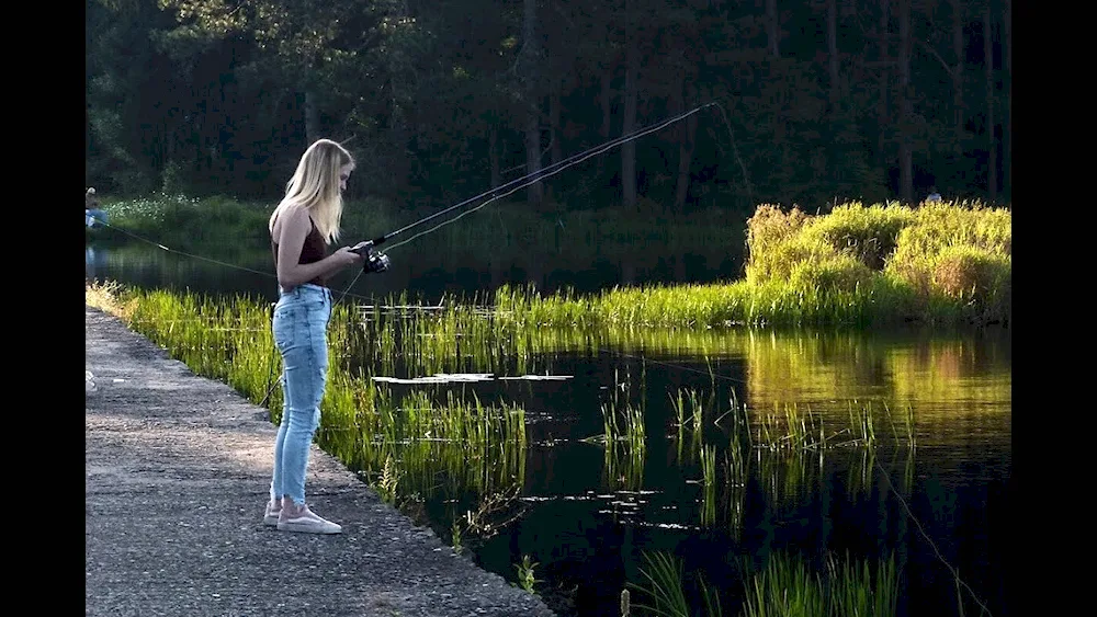 Girl fishing