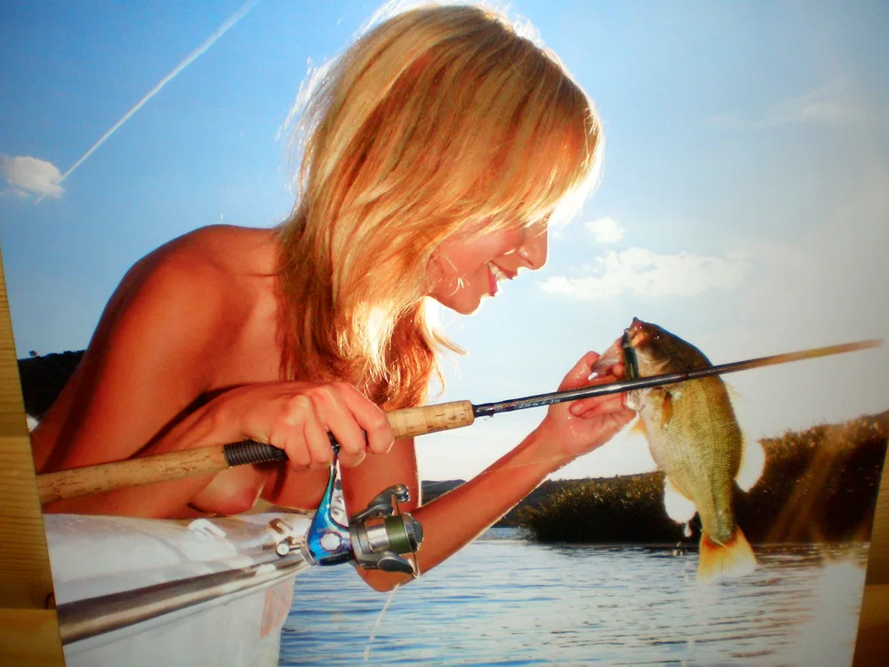 Girl with fishing rod