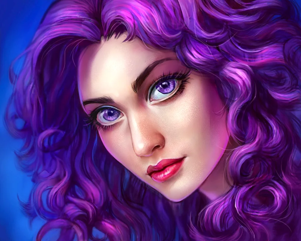 Girl with amethysts