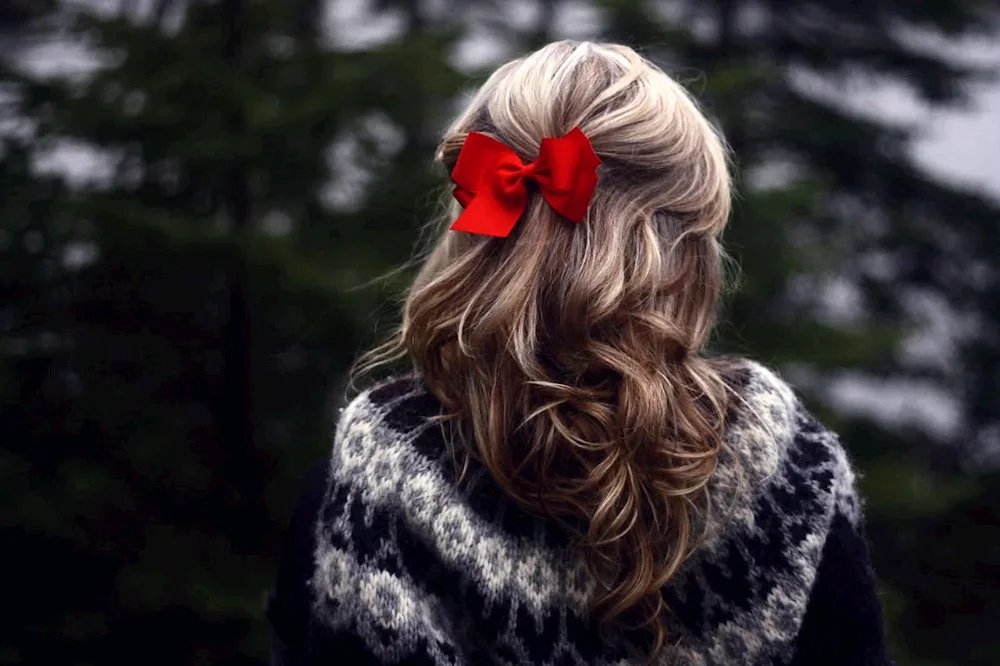 Girl with a bow in her hair