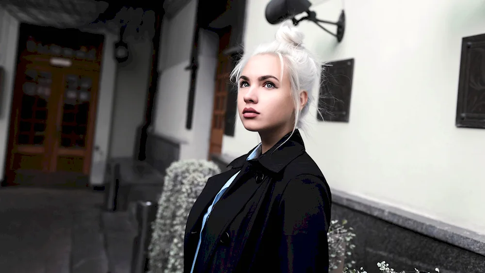 Girl with white hair