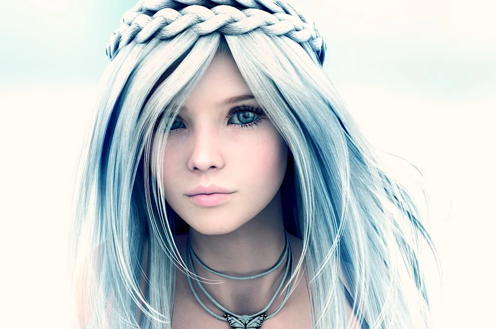 Girl with braids
