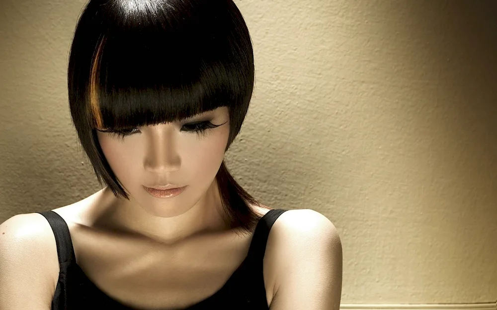 Girl with bangs