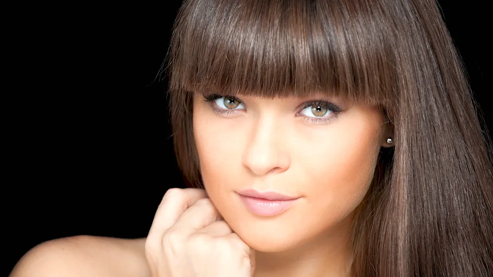 Girl with bangs