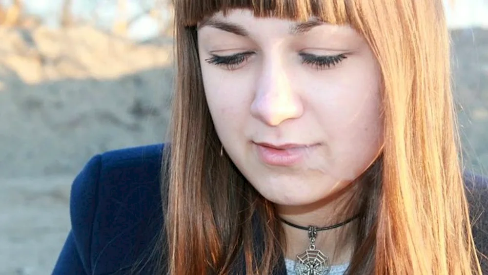 Girl with bangs