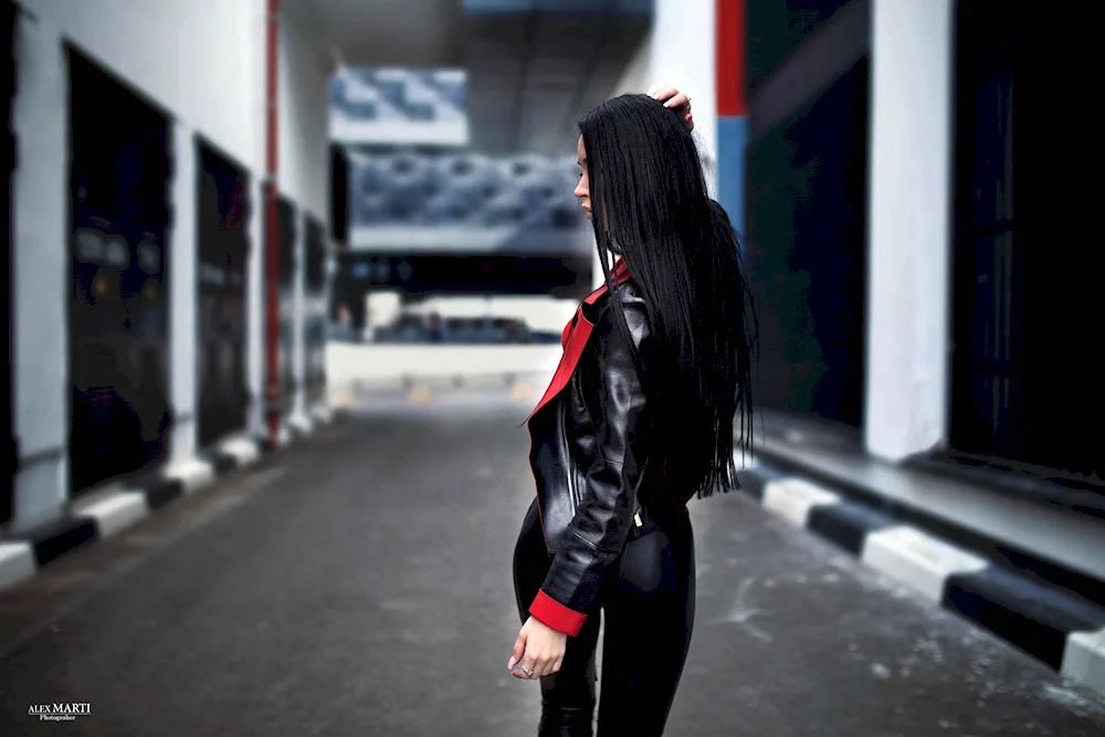 Girl with back hair