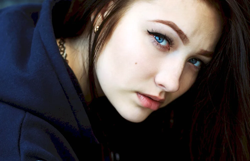 Beautiful dark-haired girl