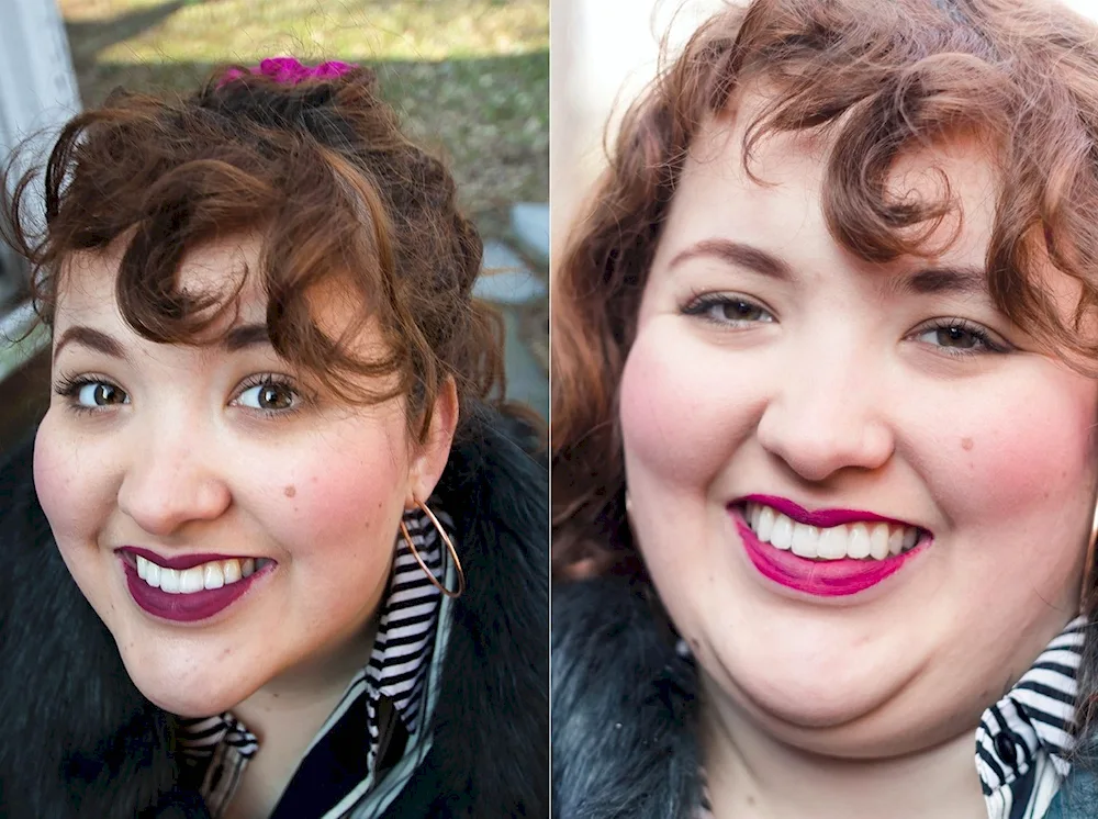 Double chin girl