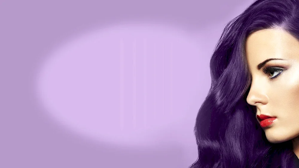 Girl with purple hair