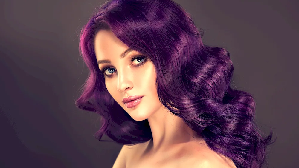 Girl with purple hair