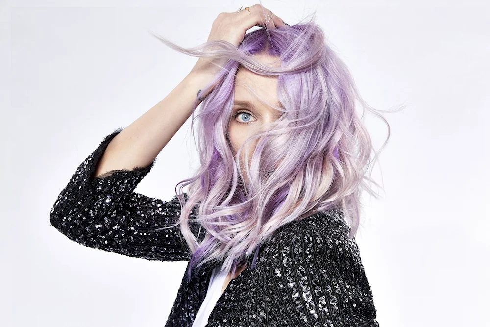 Girl with purple hair