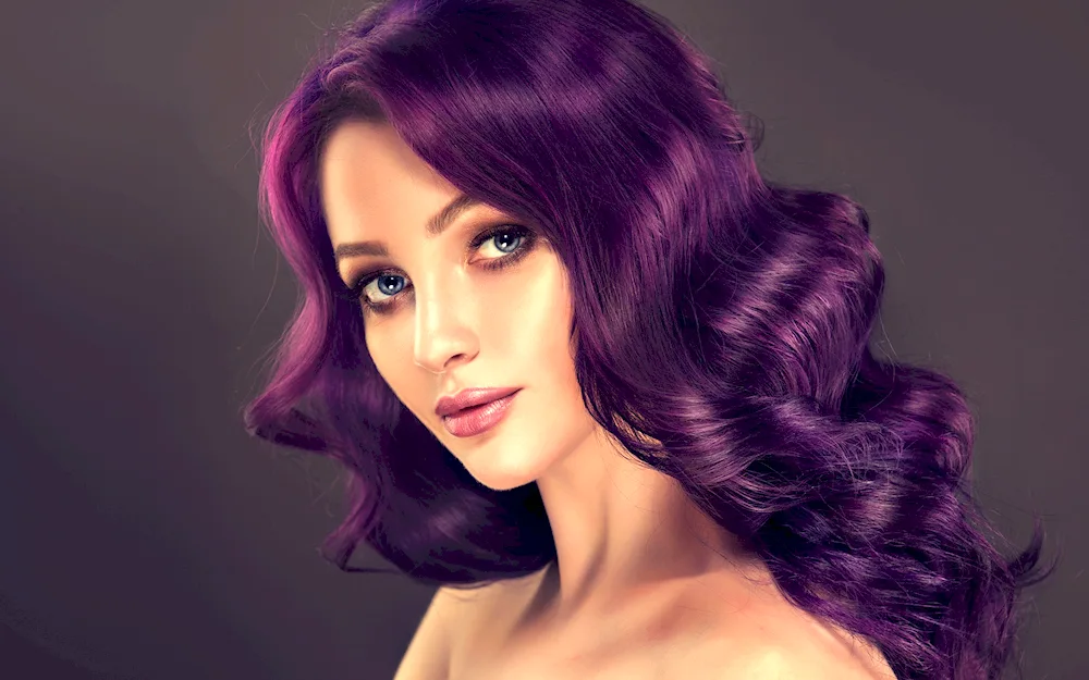 Girl with purple hair