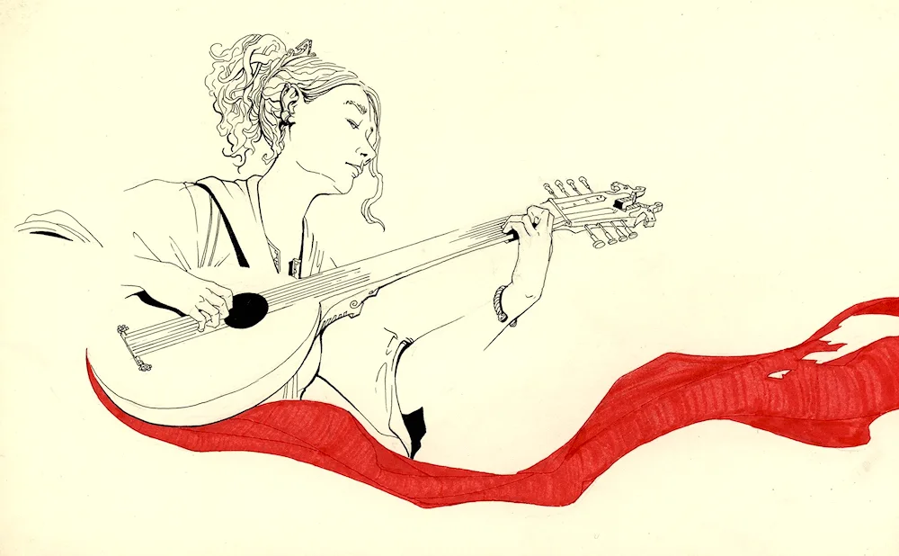 Guitar drawing