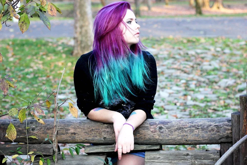 Beautiful dyed hair