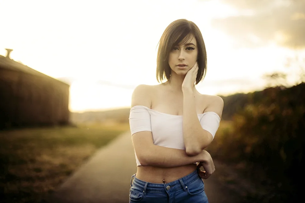 Girl with brown hair