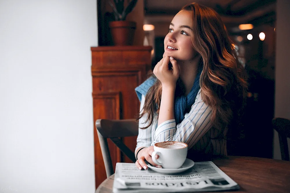 Girl with coffee