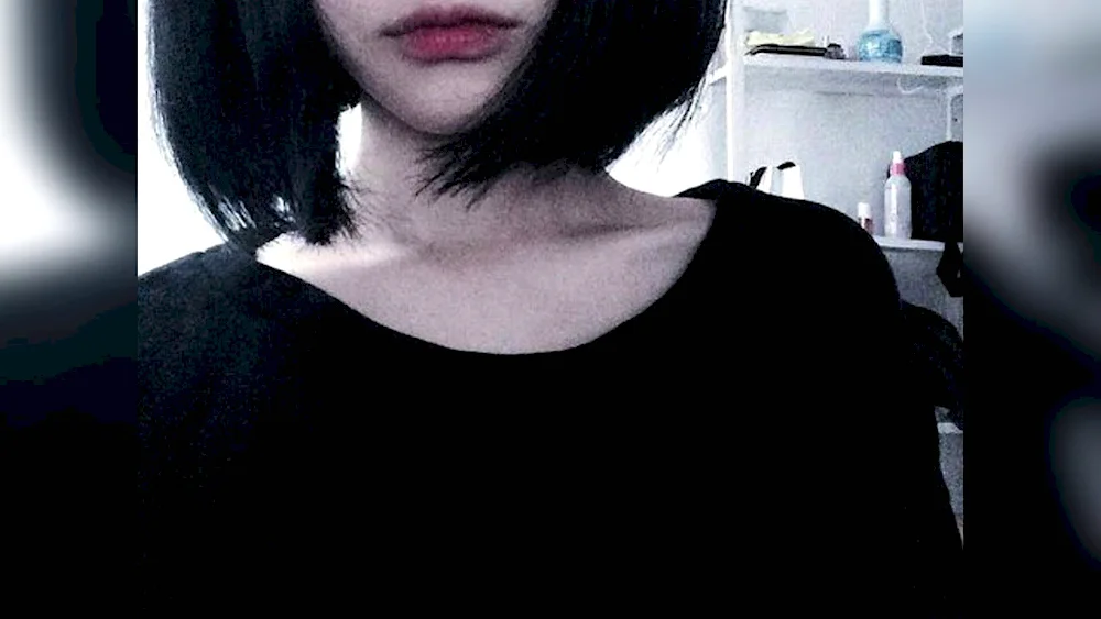 Girl with bangs