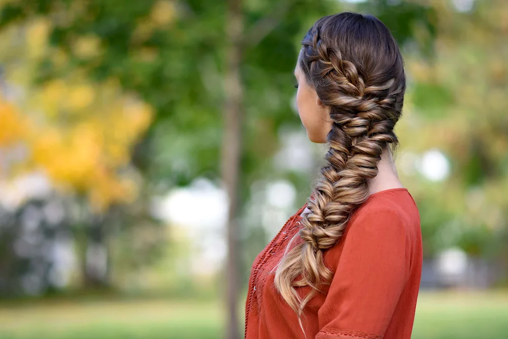 Girl with braids