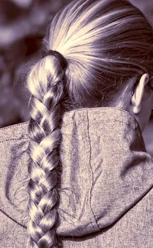 Girl with back braids