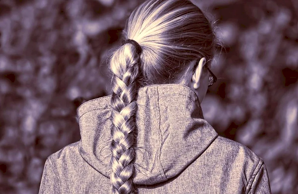 Girl with back braids