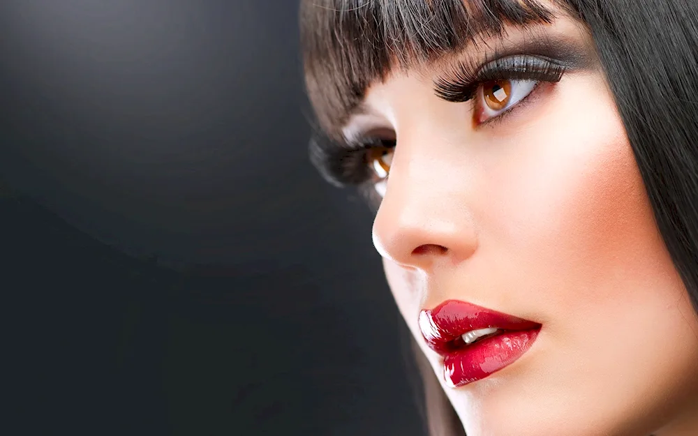 Beautiful girls with bangs
