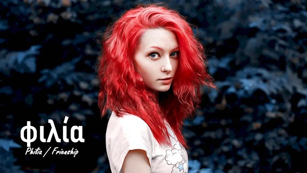 Girl with red hair hair