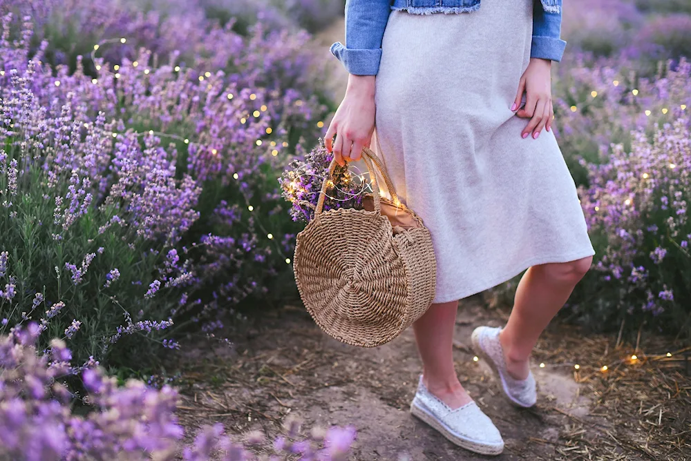 Girl with lavender