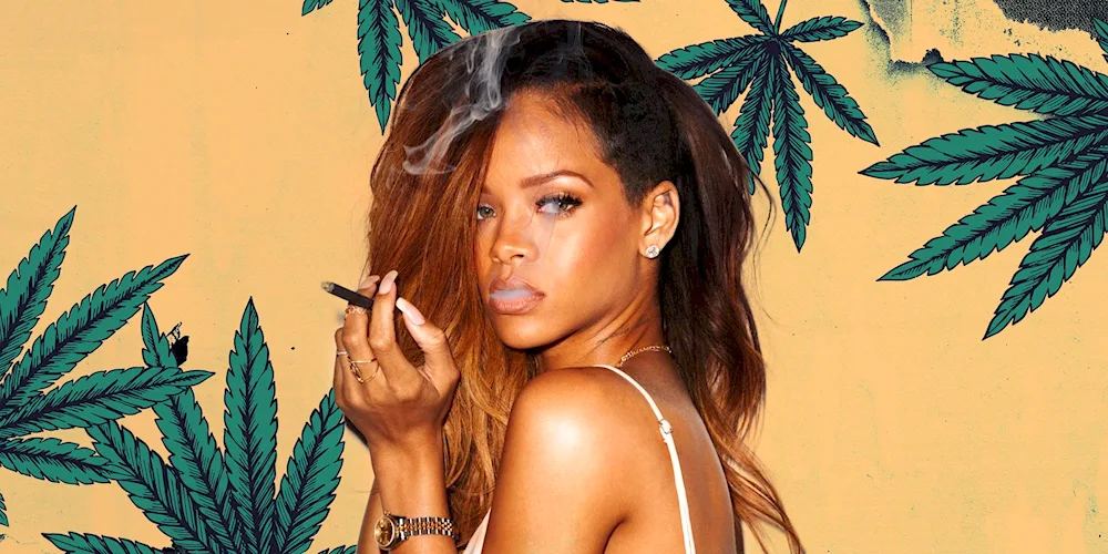 Girl with marijuana