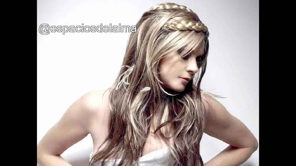 Girl with melange hair