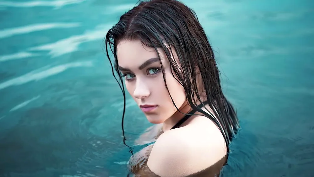Girl with wet hair