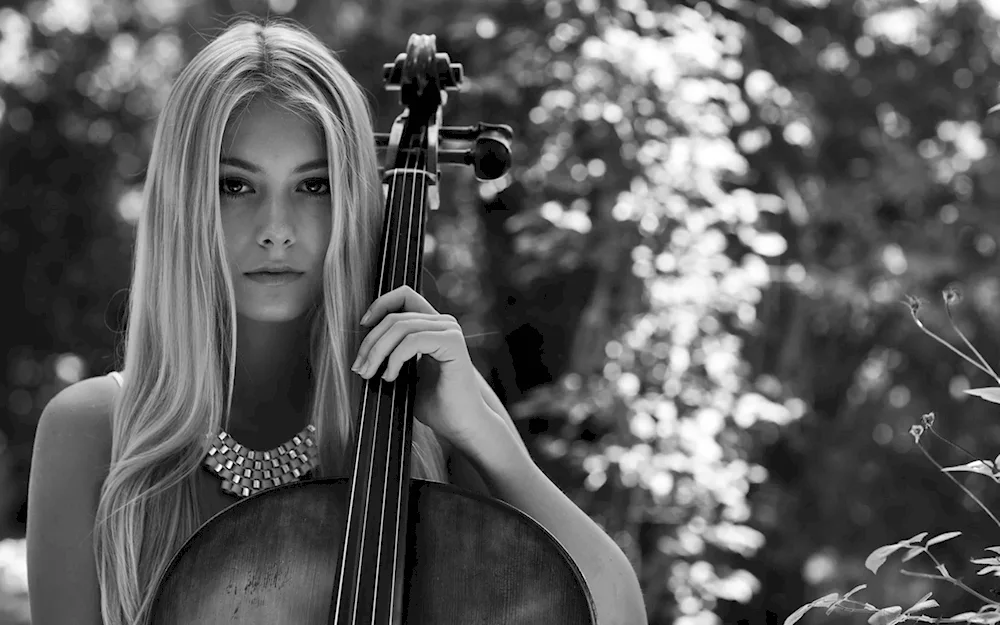 Girl with musical instrument