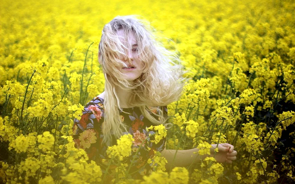 Girl with dandelion