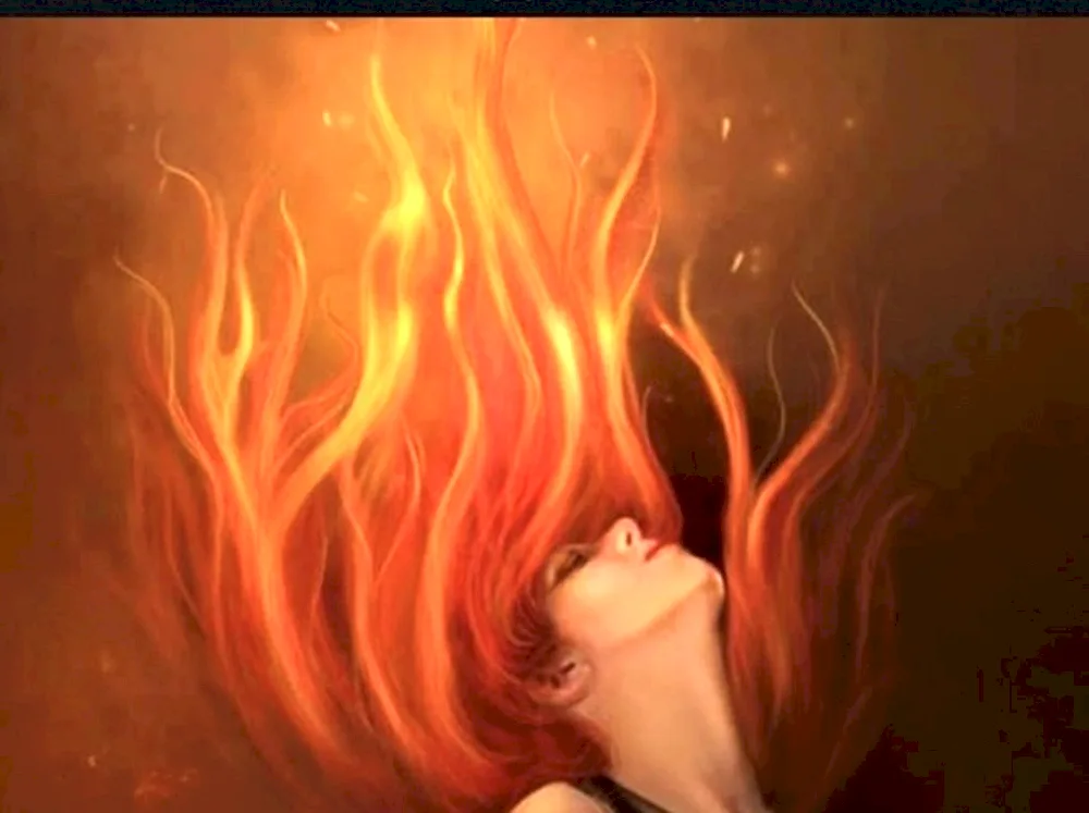 Girl with fire hair