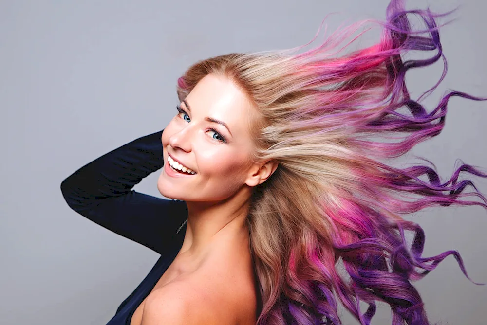 Girl with dyed hair