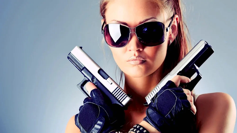 Girl with gun