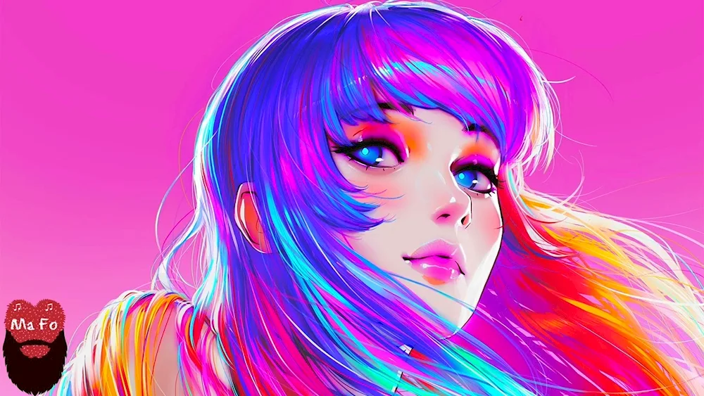 Girl face drawing