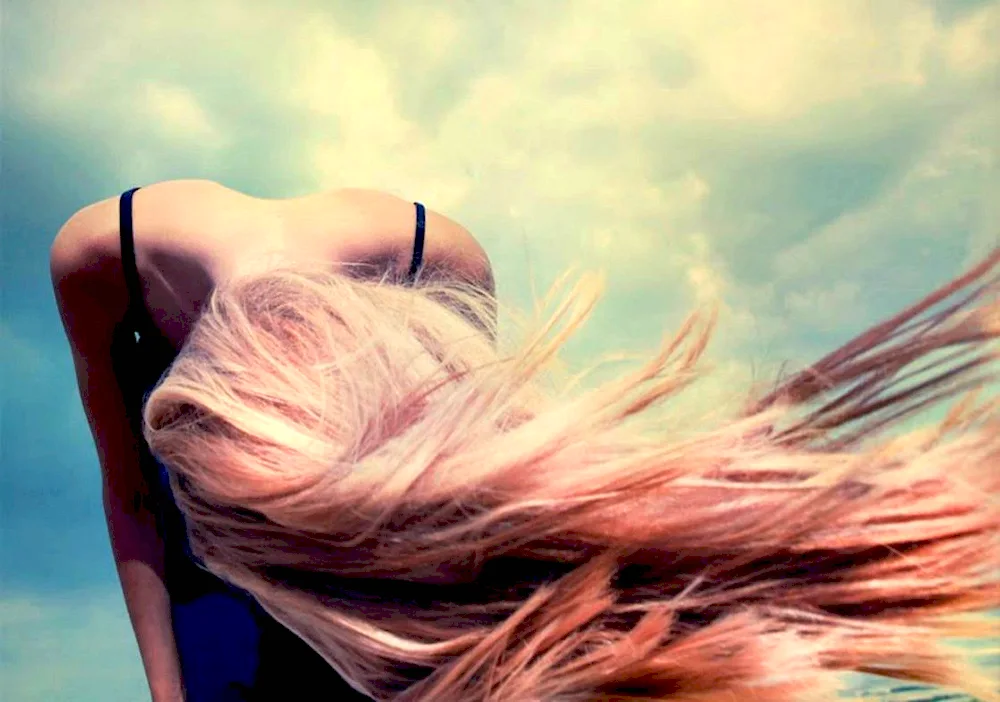 Girl with wavy hair