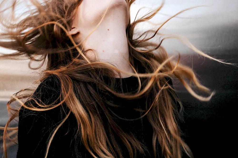 Girl with wavy hair